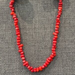 17” Red Coral necklace